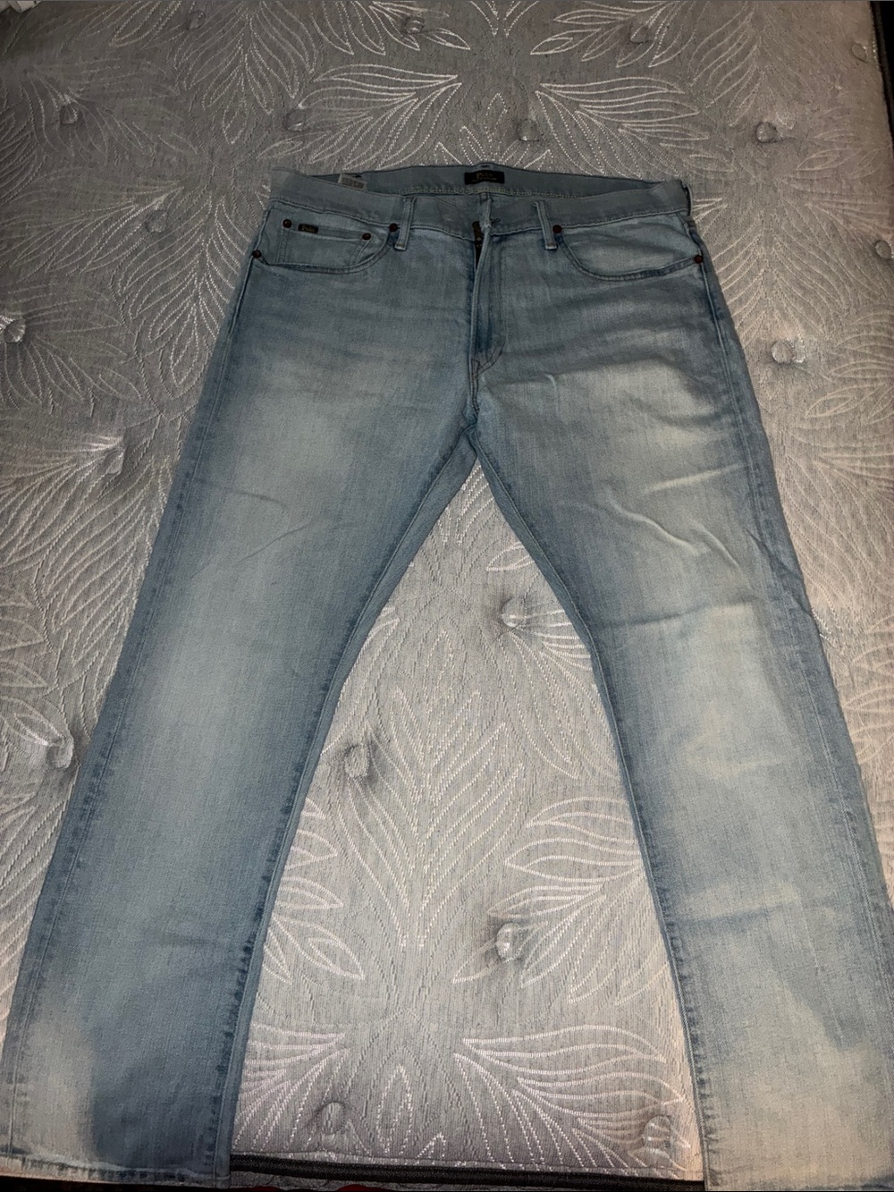 Polo by Ralph Lauren Faded Light Blue Slim Straight Jeans